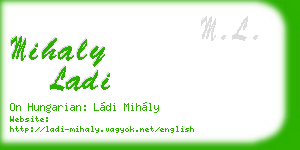 mihaly ladi business card
